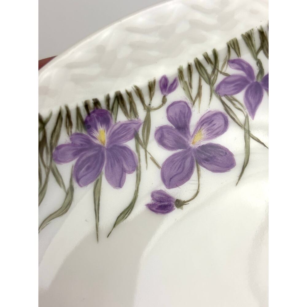 Antique H & C Haviland Limoges France 7.5" Purple Floral Porcelain Plate - Picture 3 of 14